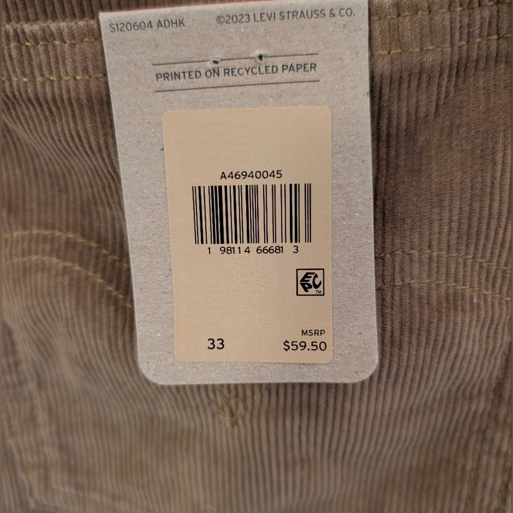 Levi's ICON Tan Corduroy Mini Skirt - Picture 5 of 9